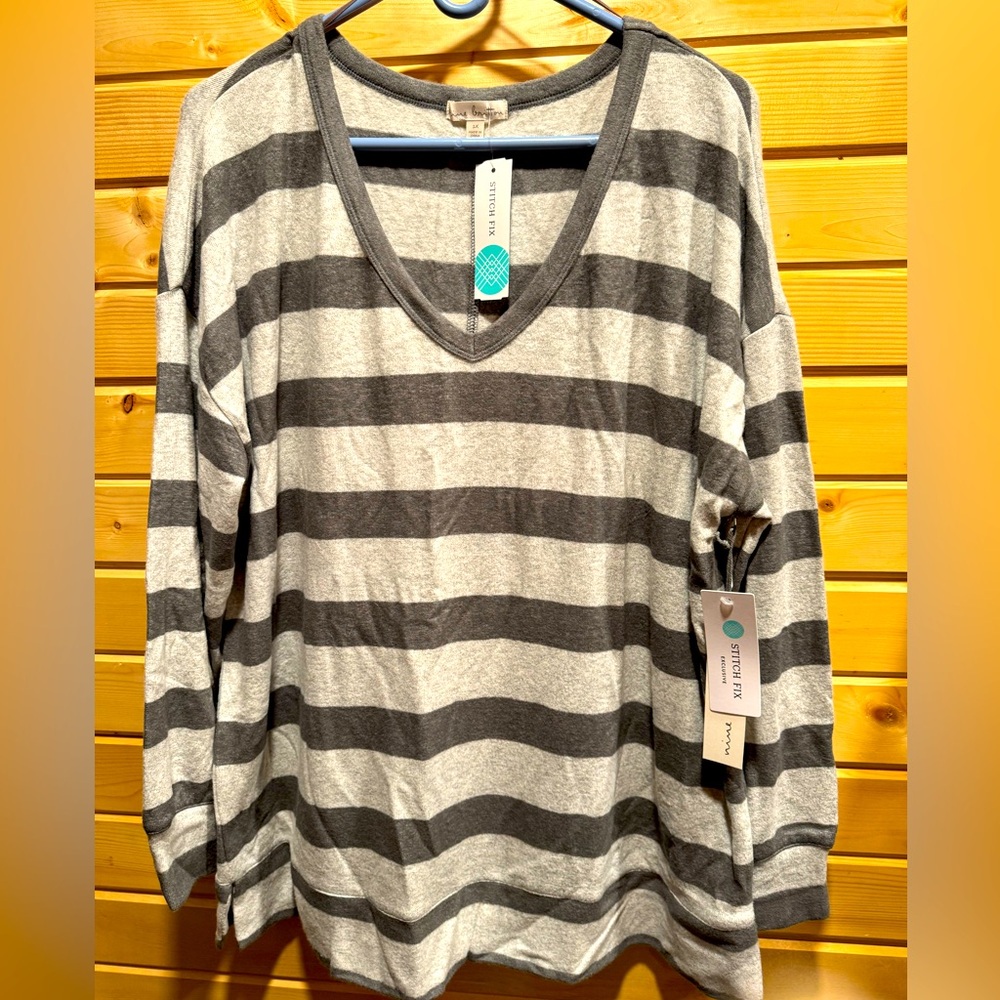 Striped light weight sweater